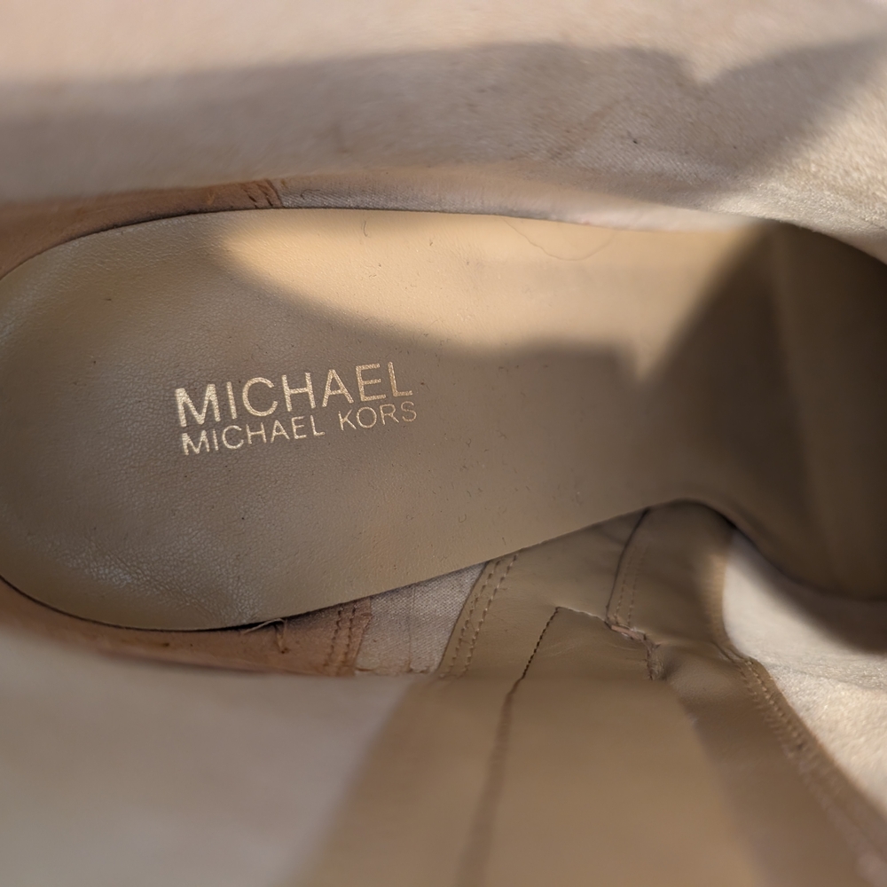 Never Worn Michael Kors Brown Ankle Boots with Studded Straps - Picture 6 of 10